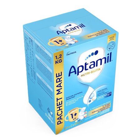 Pachet lapte praf Junior 1+ Nutri-Biotik, 2 x 600 g, Aptamil 708462