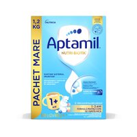 Pachet lapte praf Junior 1+ Nutri-Biotik, 2 x 600 g, Aptamil