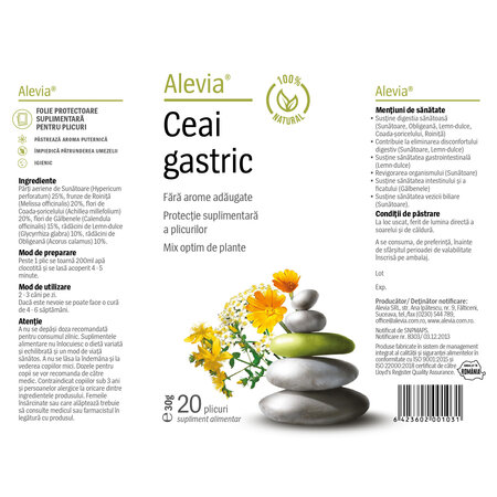 Ceai gastric, 20 plicuri, Alevia 618958
