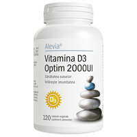 Vitamina D3 Optim, 2000 UI, 120 capsule vegetale, Alevia