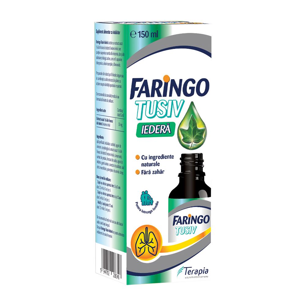 Sirop Faringo Tusiv Iedera, 150 ml, Terapia