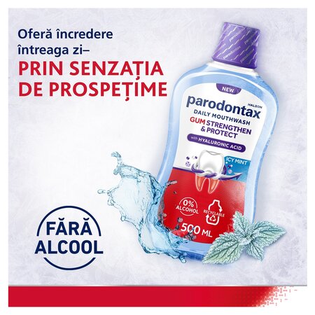 Apa de gura Parodontax Gum Strengthen & Protect Icy Mint, 500 ml, Parodontax 612170