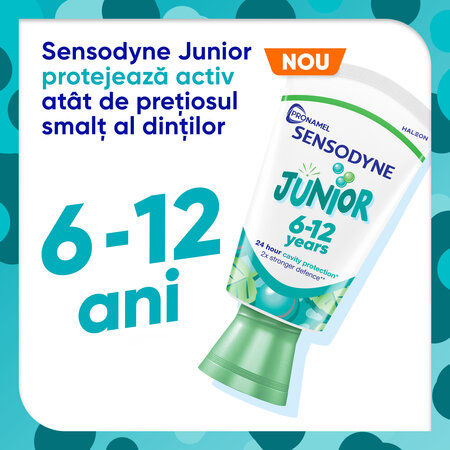 Pasta de dinti, Sensodyne Pronamel Junior 6-12 ani, 50 ml, Sensodyne 612198