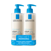 Pachet Crema de spalare anti-iritatii pentru piele sensibila Lipikar Syndet AP+, 2 x 400ml, La Roche Posay