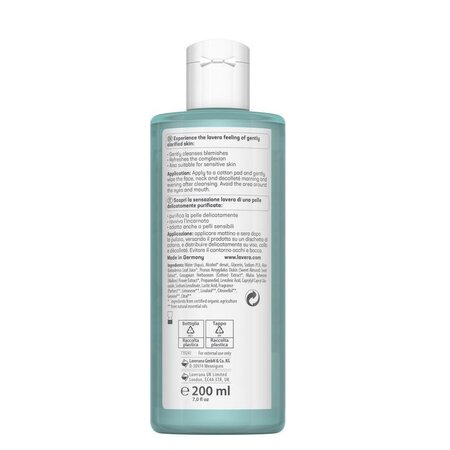 Tonic purificator anti-imperfectiuni cu menta bio si acid salicilic natural, 200 ml, Lavera 612439
