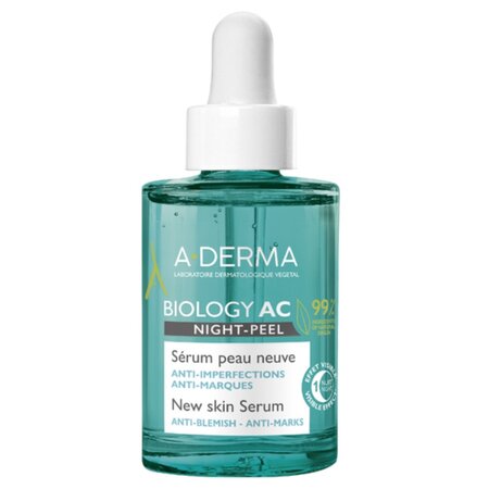 Serum peeling de noapte Biology AC, 30 ml, A-Derma 612462