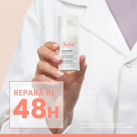 Crema reparatoare multi-protectoare cu SPF50+ Cicalfate+, 30 ml, Avene 612486