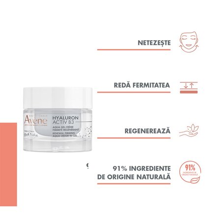 Aqua-gel crema pentru regenerare celulara Hyaluron Activ B3, 50 ml, Avene 612492