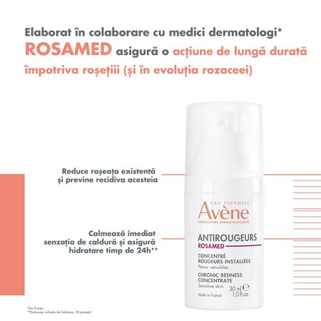 Concentrat pentru roseata persistenta Rosamed, 30 ml, Avene 612503