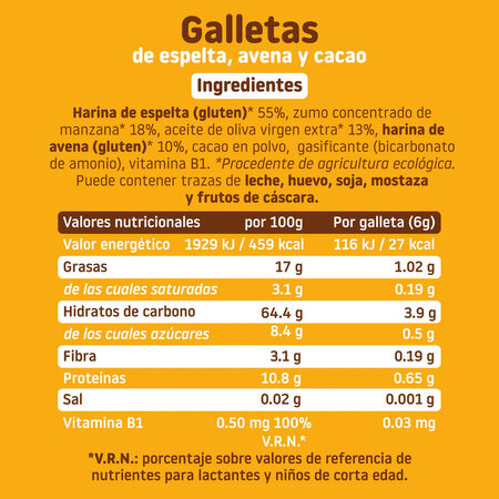 Biscuiti Bio din grau spelta si cacao in forma de animalute, 220 g, Smileat 612533