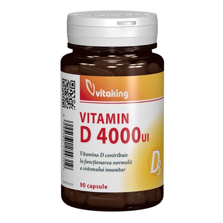 Vitamina D3 Forte, 4000UI, 90 capsule, Vitaking
