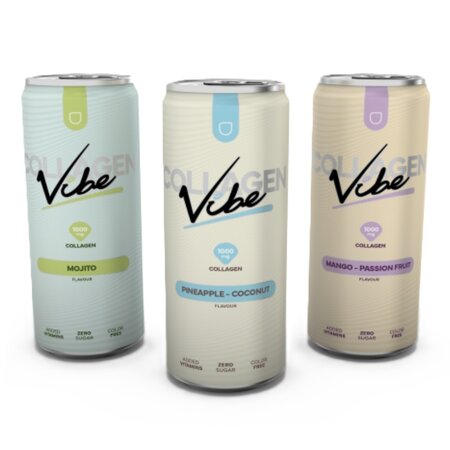 Bautura carbogazoasa cu colagen si aroma de ananas si cocos Collagen Vibe, 330 ml, Nano Supps 612639