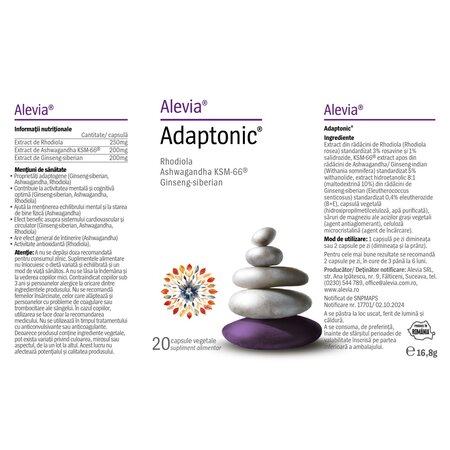Adaptonic, 20 capsule, Alevia 702854