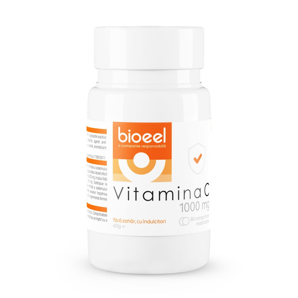 Vitamina C, 1000 mg, 30 comprimate masticabile, Bioeel