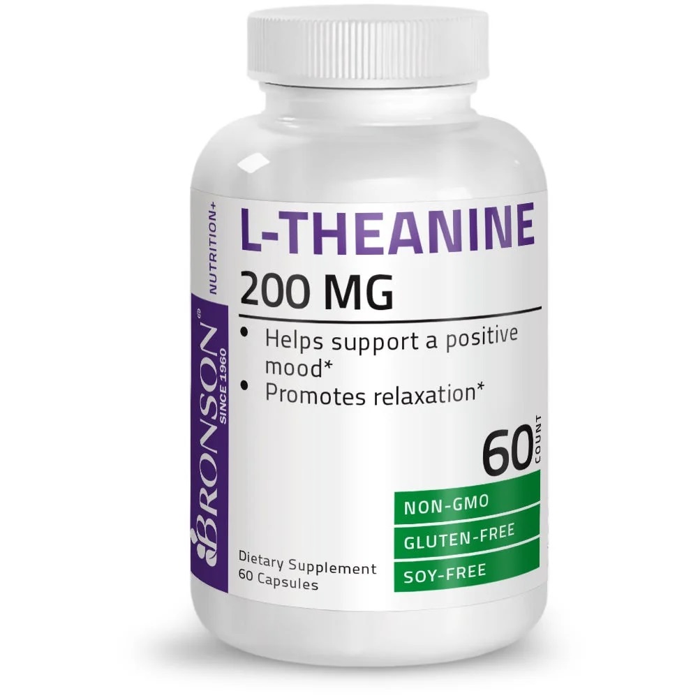 L-Theanine, 200 mg, 60 capsule, Bronson Laboratories