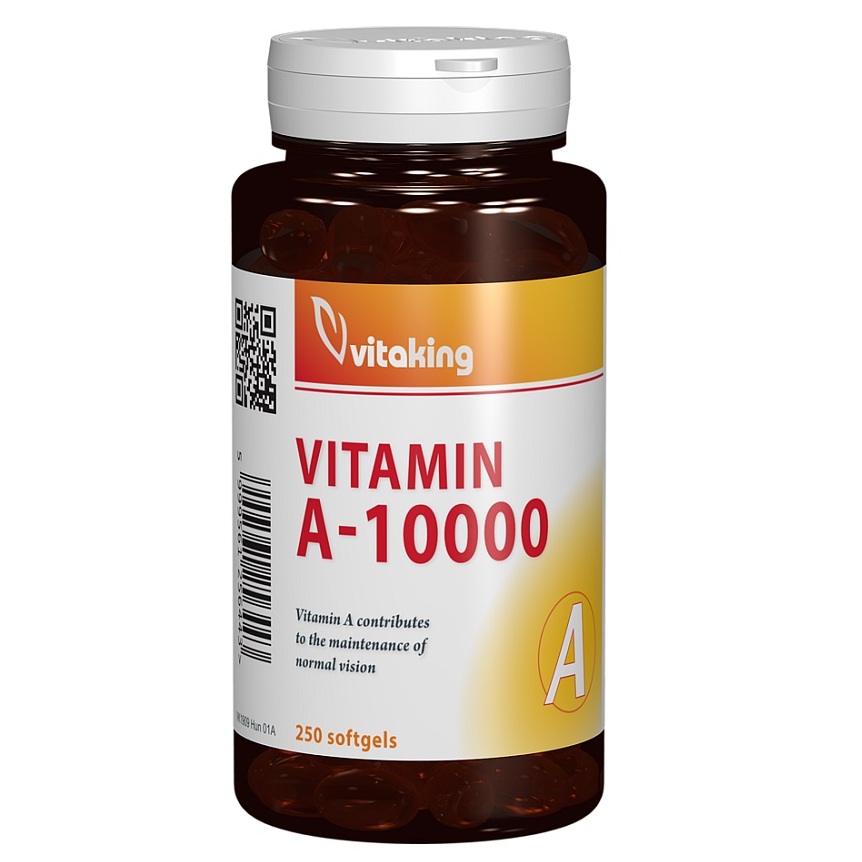 Vitamina A, 10000 UI, 250 capsule, Vitaking