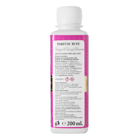 Parfum concentrat pentru rufe Peony Cherry Blossom, 200 ml, Cashmere Aroma 612985