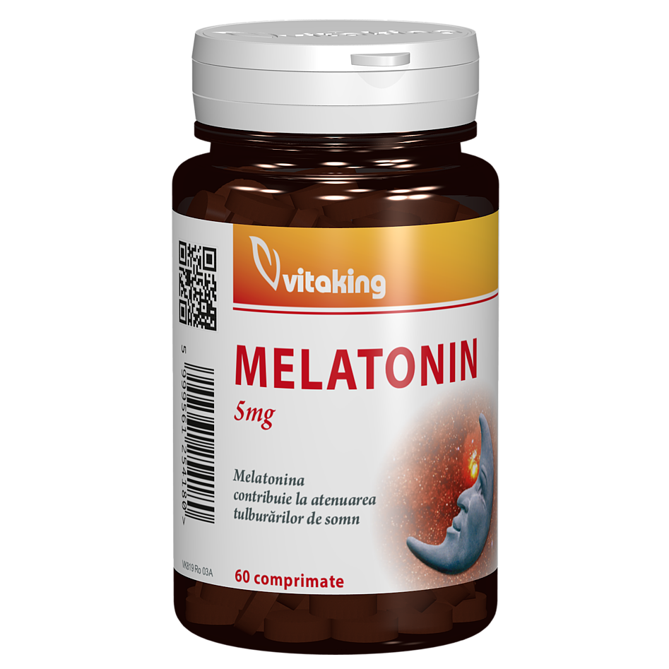 Melatonina, 5 mg, 60 comprimate, Vitaking