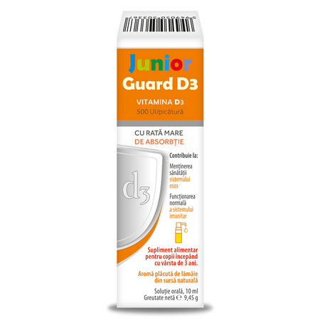Pachet Vitamina D3 Junior Guard, 10ml+10ml, Elantis 613021