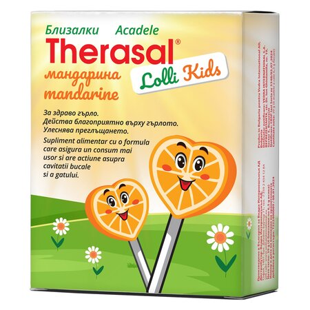 Acadele pentru copii Therasal Lolly Kids lollipops, 6 bucati, Vedra 713048