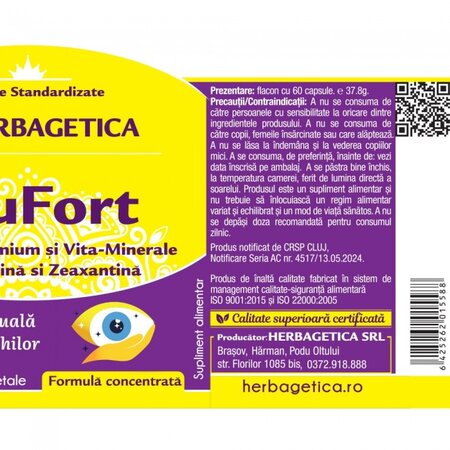 OcuFort, 60 capsule, Herbagetica 613066