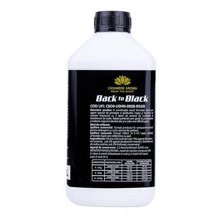 Detergent profesional pentru rufe negre Back to Black, 1L, Cashmere Aroma 613096