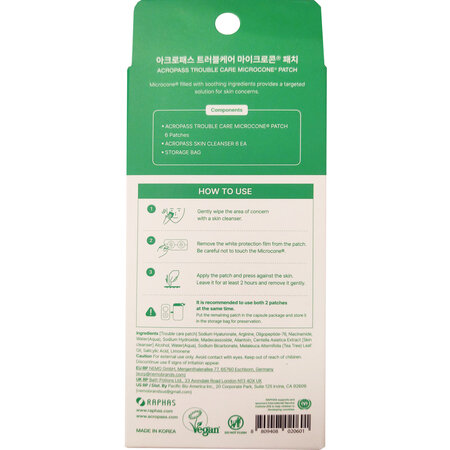 Plasturi anti-imperfectiuni cu microcone Trouble Cure, 6 bucati, Acropass 716739