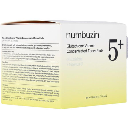 Dischete de fata cu toner, vitamine si niacinamide, 70 bucati, Numbuzin 729459