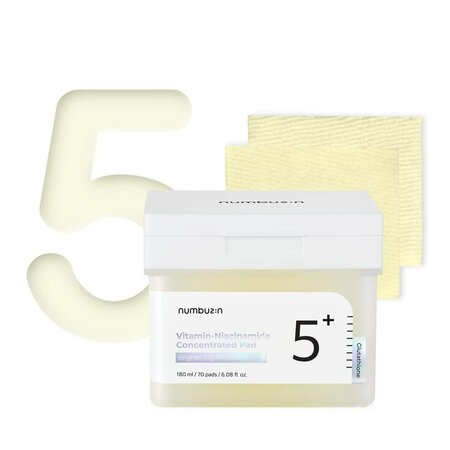 Dischete de fata cu toner, vitamine si niacinamide, 70 bucati, Numbuzin 613230