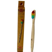 Periuta curcubeu de dinti din bambus pentru 15+ ani, Soft, 1 bucata, Gingia