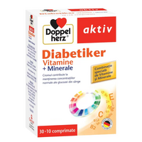 Vitamine si minerale Diabetiker Aktiv, 30 + 10 comprimate, Doppelherz