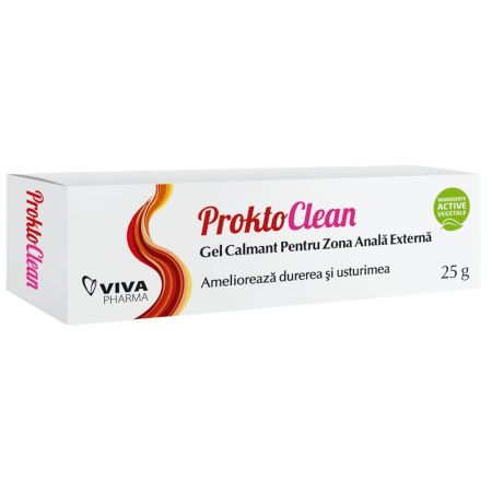Gel calmant pentru zona anala externa ProktoClean, 25 g, Viva Pharma