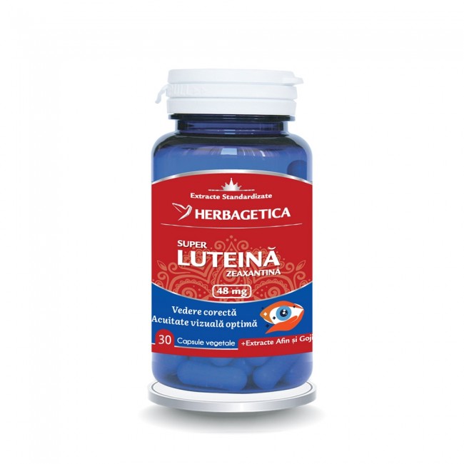 Super Luteina Zeaxantina, 48mg, 30 capsule vegetale, Herbagetica