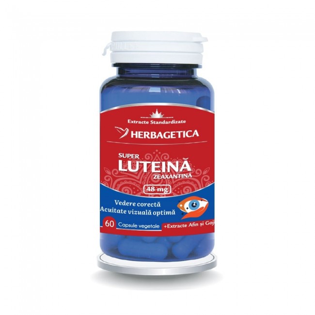 Super Luteina Zeaxantina, 48mg, 60 capsule vegetale, Herbagetica