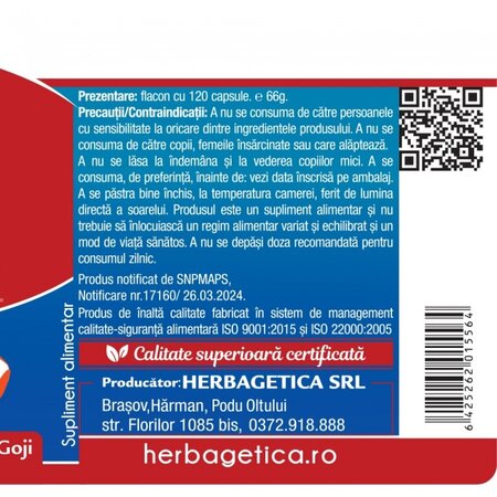 Super Luteina Zeaxantina, 48mg, 120 capsule vegetale, Herbagetica 613441