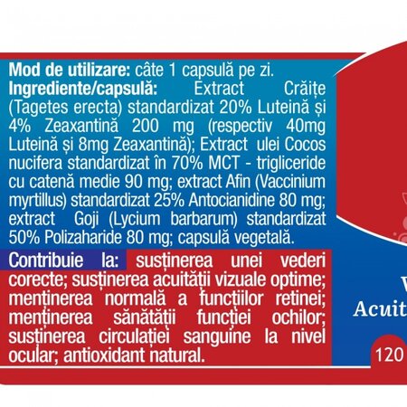 Super Luteina Zeaxantina, 48mg, 120 capsule vegetale, Herbagetica 613440