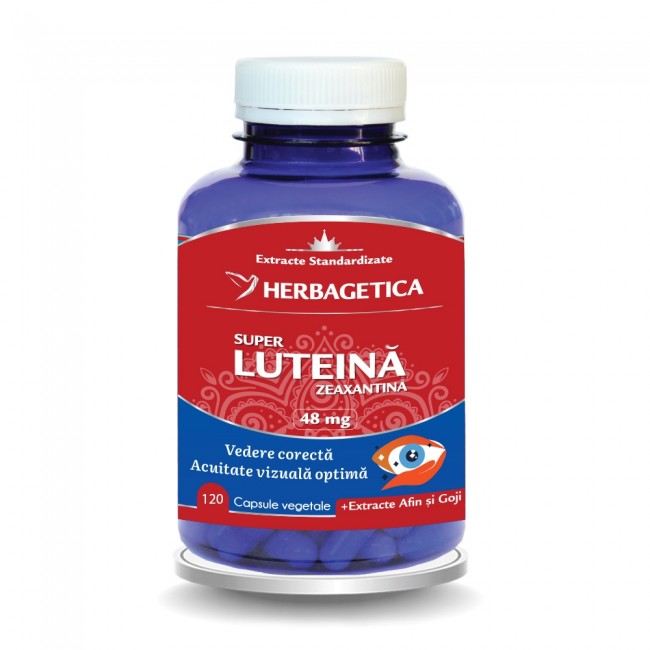 Super Luteina Zeaxantina, 48mg, 120 capsule vegetale, Herbagetica