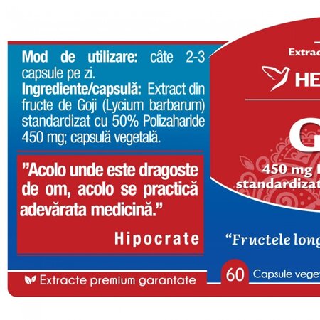 Goji, 60 capsule vegetale, Herbagetica 613450
