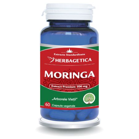 Moringa, 500 mg, 60 capsule, Herbagetica