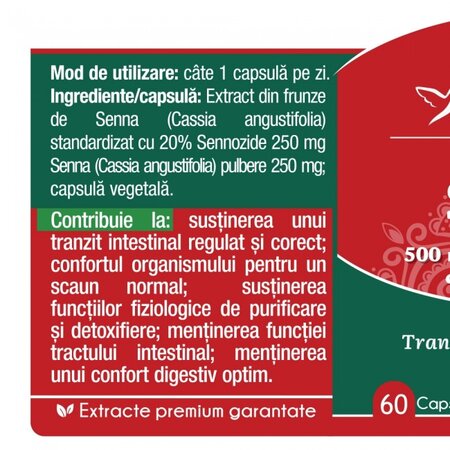 Senna, 60 capsule vegetale, Herbagetica 613465