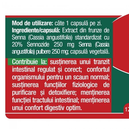 Senna, 120 capsule vegetale, Herbagetica 613470