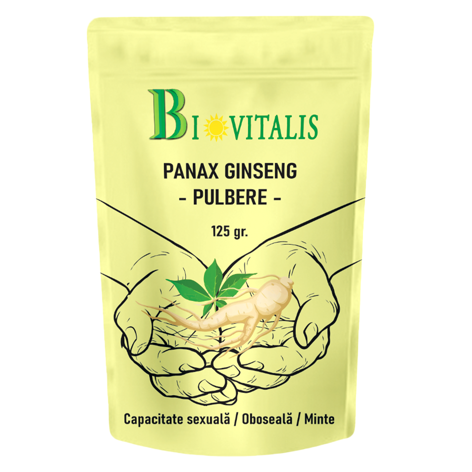 Pulbere de Panax Ginseng, 125 g, Biovitalis