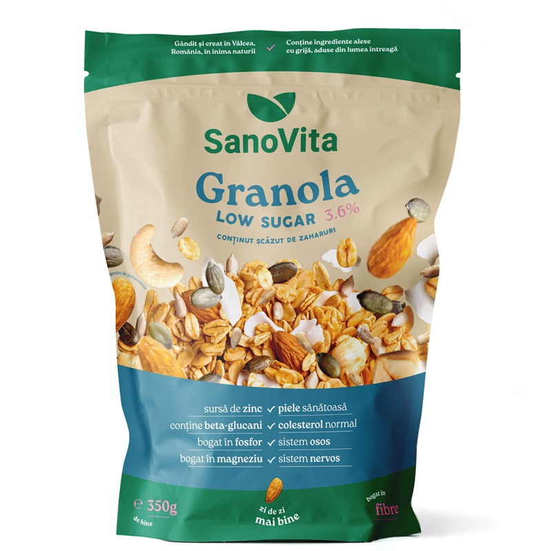 Granola low sugar, 350 g, Sanovita