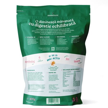 Musli echilibru digestiv, 400 g, Sanovita 613524