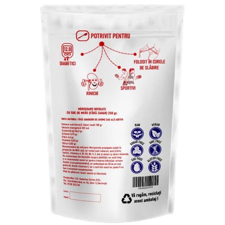 Merisoare fara zahar, 250 g, Biovitalis 710514