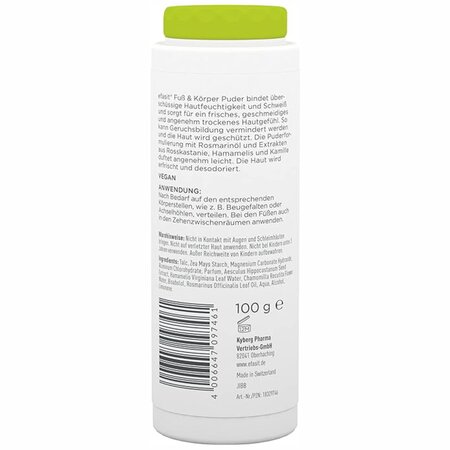 Pudra deo activa pentru picioare si corp, 100 g, Efasit 613630