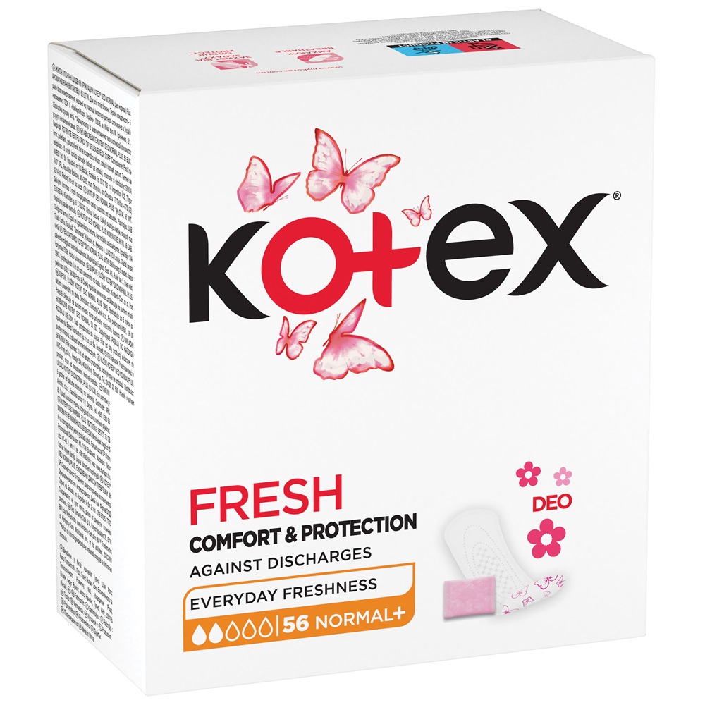 Absorbante zilnice Deo Normal Plus, 56 bucati, Kotex