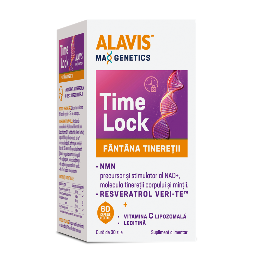 Max Genetics NMN TimeLock, 60 capsule vegetale, Alavis Maxima