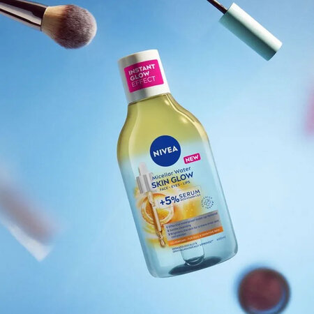 Apa micelara +5% ser cu vitamina C + E Brightening Skin Glow, 400 ml, Nivea 613863