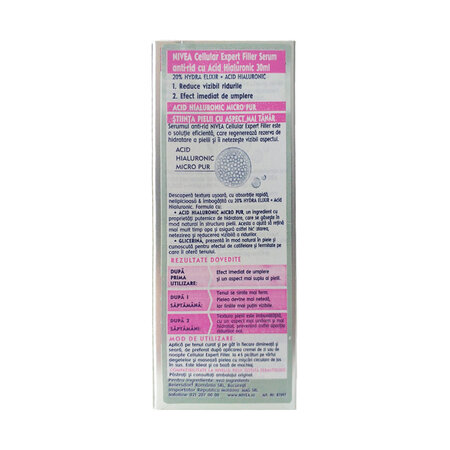 Serum anti-rid cu acid hialuronic Cellular Expert Filler, 30 ml, Nivea 613870